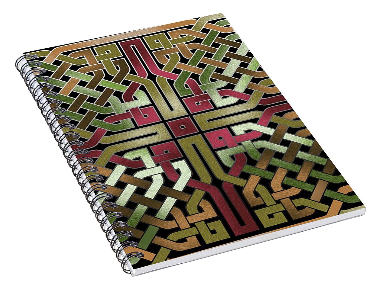 Earthtone Celtic Knot Square - Spiral Notebook