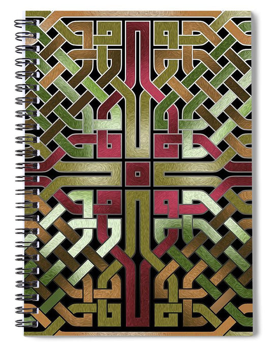 Earthtone Celtic Knot Square - Spiral Notebook