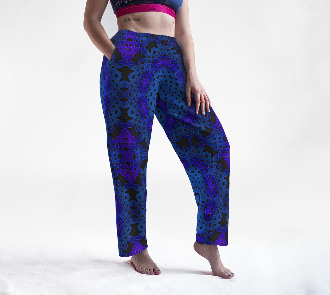 Blue Celtic Knot Kaleidoscope Lounge Pants