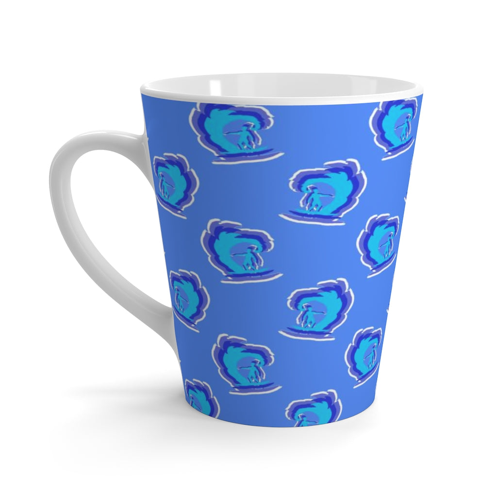 Surfer Pattern Latte mug