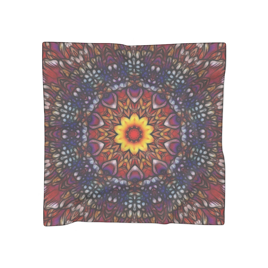 Blue Red Purple Kaleidoscope Poly Scarf