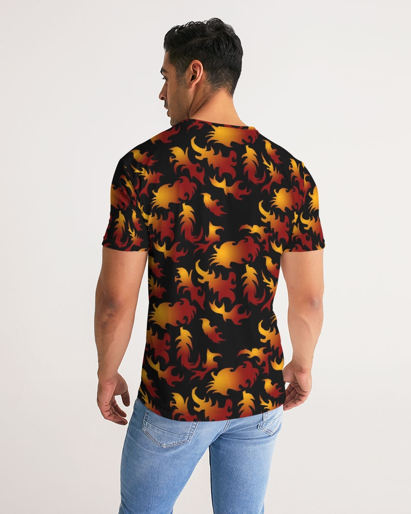 Abstract Flames Pattern  Men's Tee