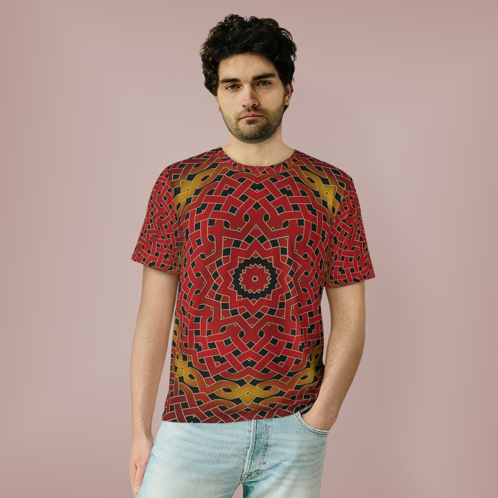 Orange Celtic Spiral Unisex AOP Cut & Sew T-Shirt