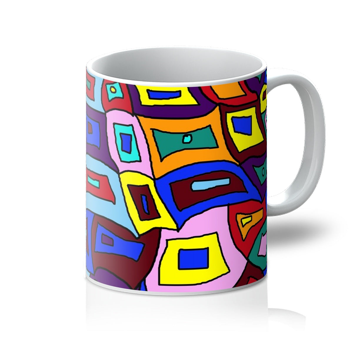 Wavy Square Pattern Mug