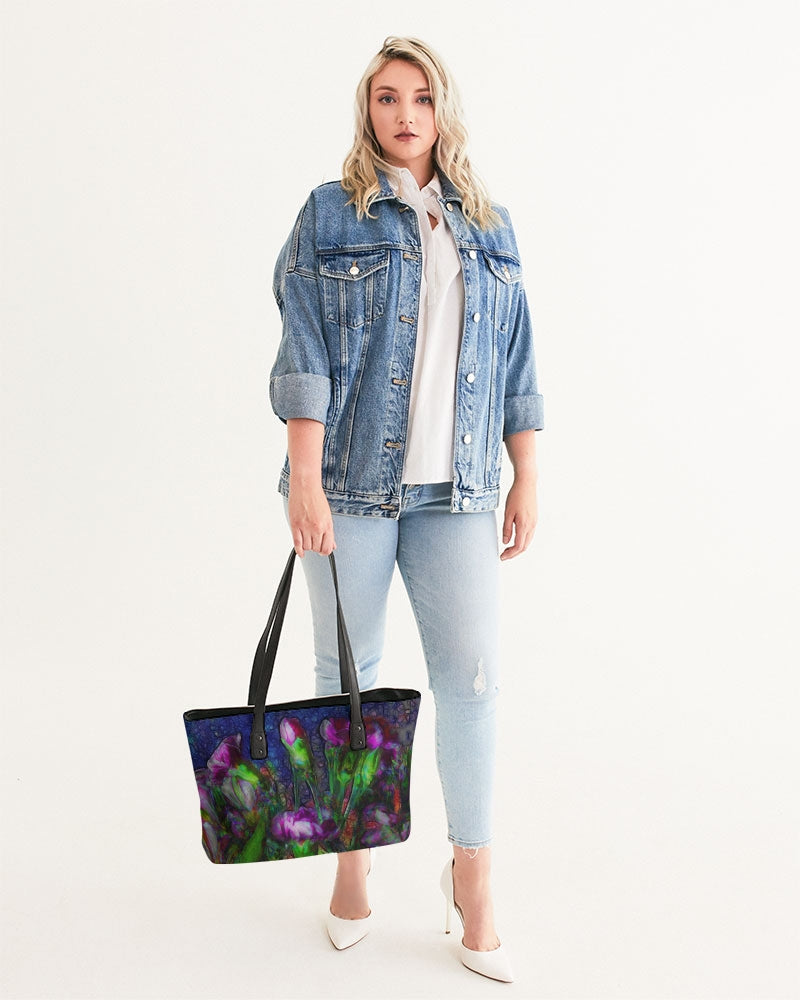 Abstract Pink Carnations Stylish Tote