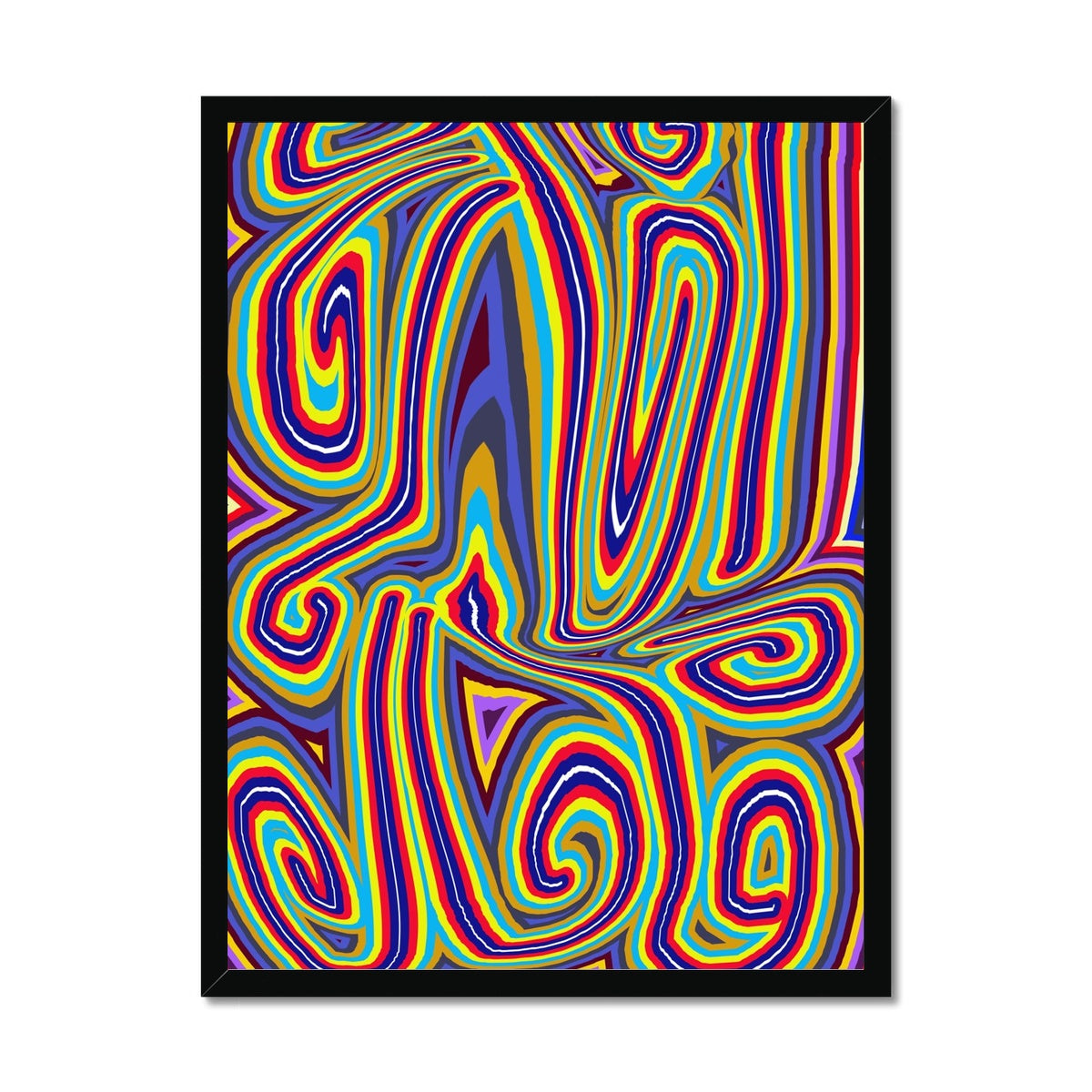 Curly Swirls Framed Print