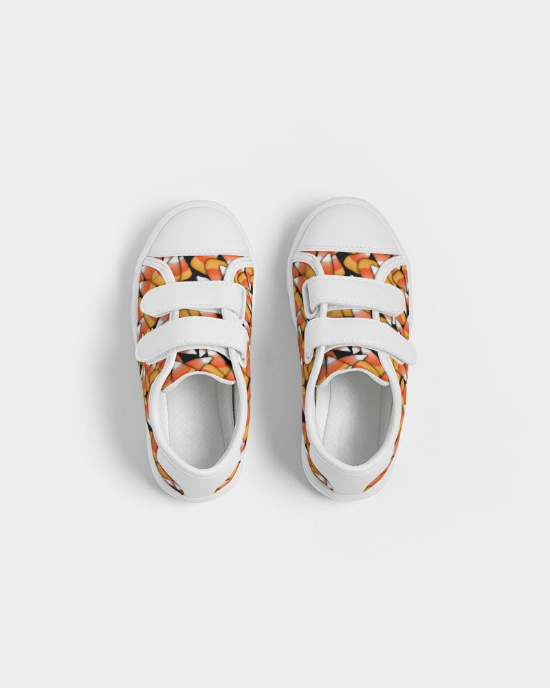 Candy Corn Pattern Kids Velcro Sneaker