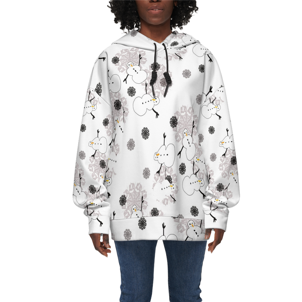 Snowman Pattern Women’s Relaxed Fit Hoodie