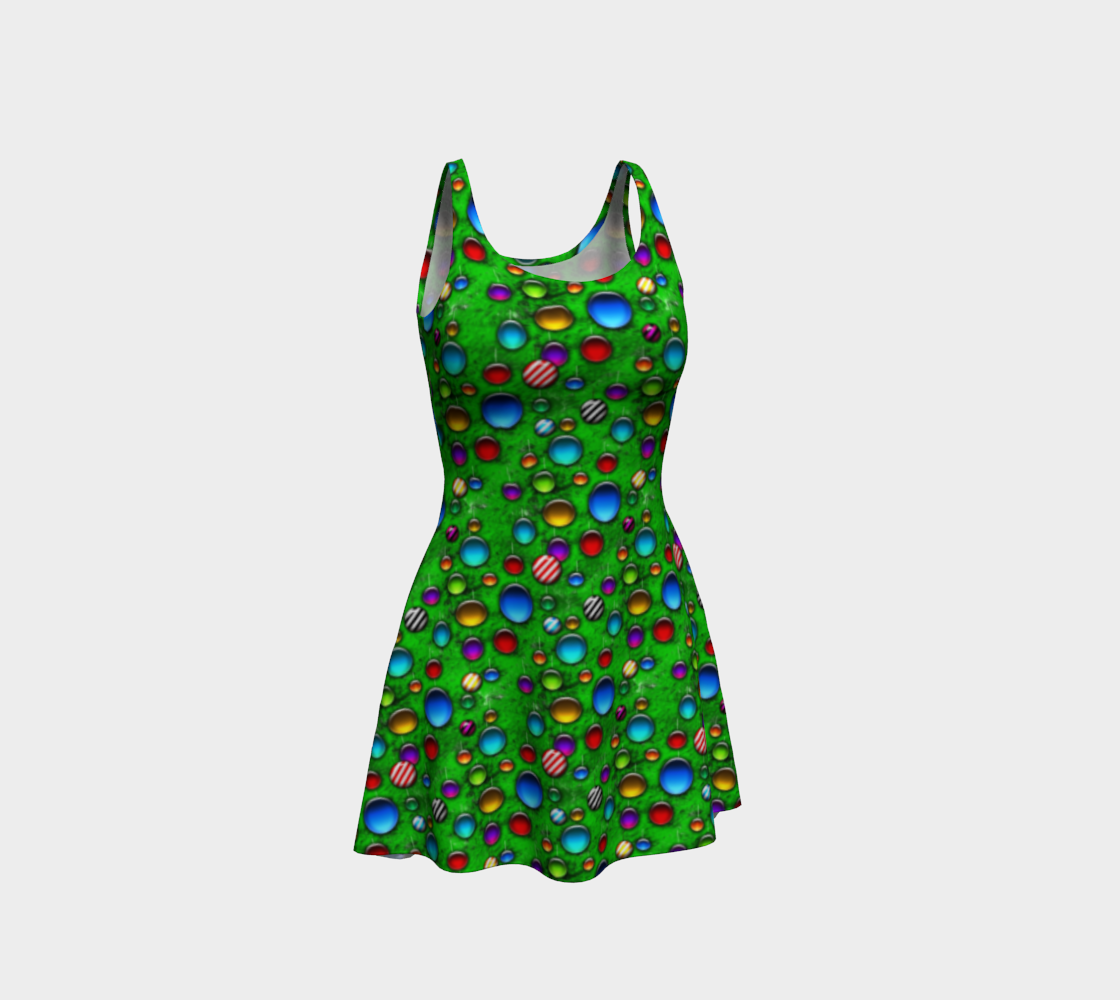 Wild Christmas Tree Flare Dress