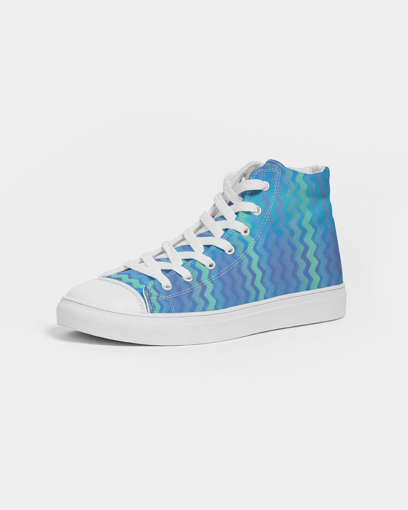 Mermaid Stripes Women's Hightop Canvas Shoe