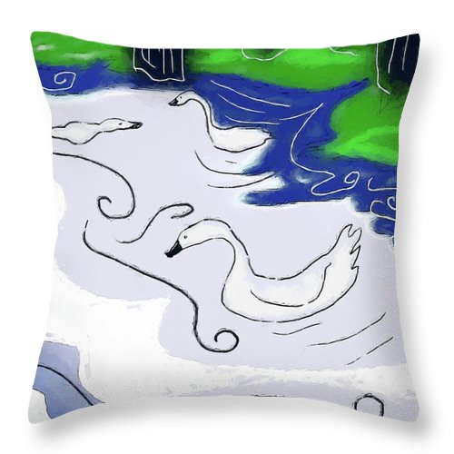 Egrets - Throw Pillow