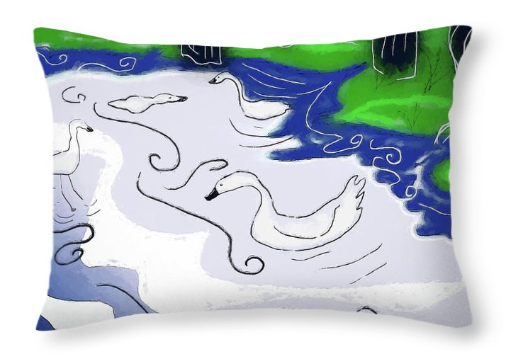 Egrets - Throw Pillow