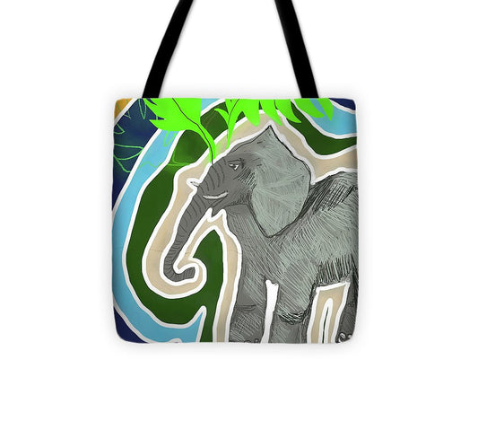 Elephant Sandy Blue - Tote Bag