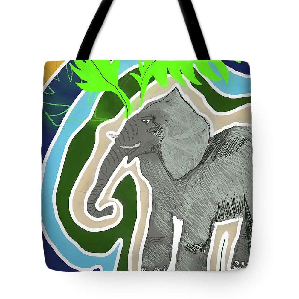 Elephant Sandy Blue - Tote Bag