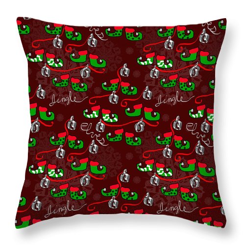 Elves Jingle - Throw Pillow