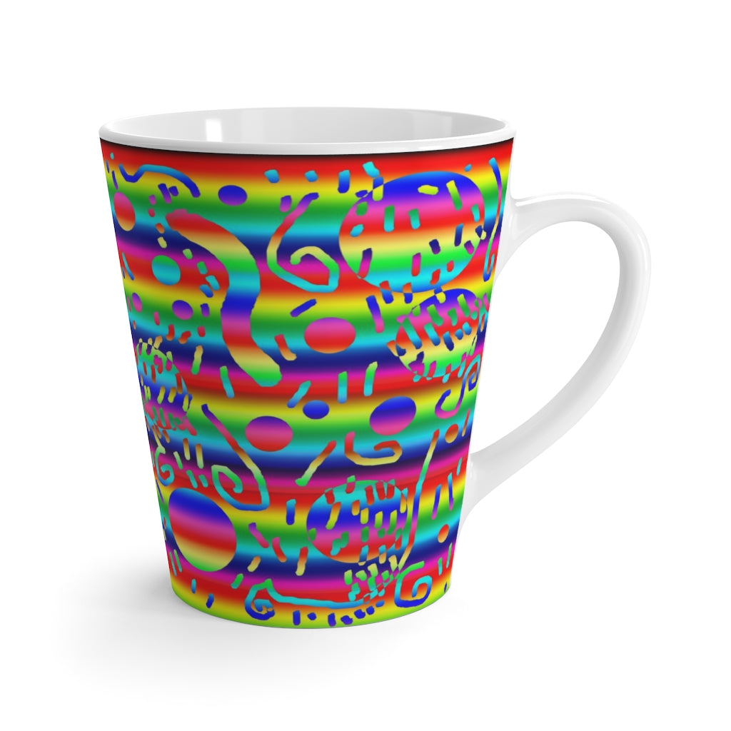 Rainbow Confetti Latte mug