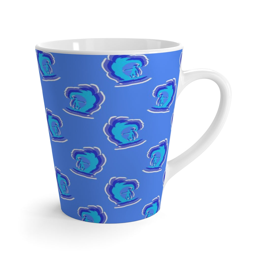 Surfer Pattern Latte mug