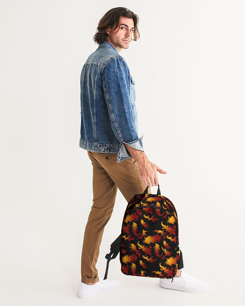 Abstract Flames Pattern  Large Backpack