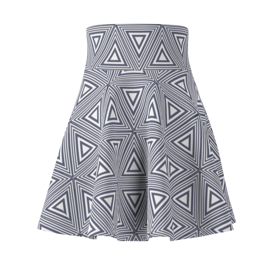 Gray Triangles Women's Skater Skirt