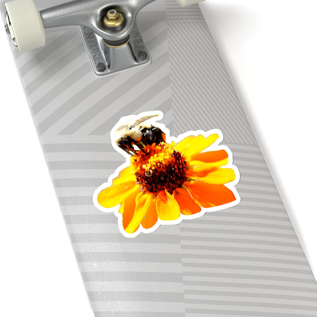 Bee on a Flower Kiss-Cut Stickers