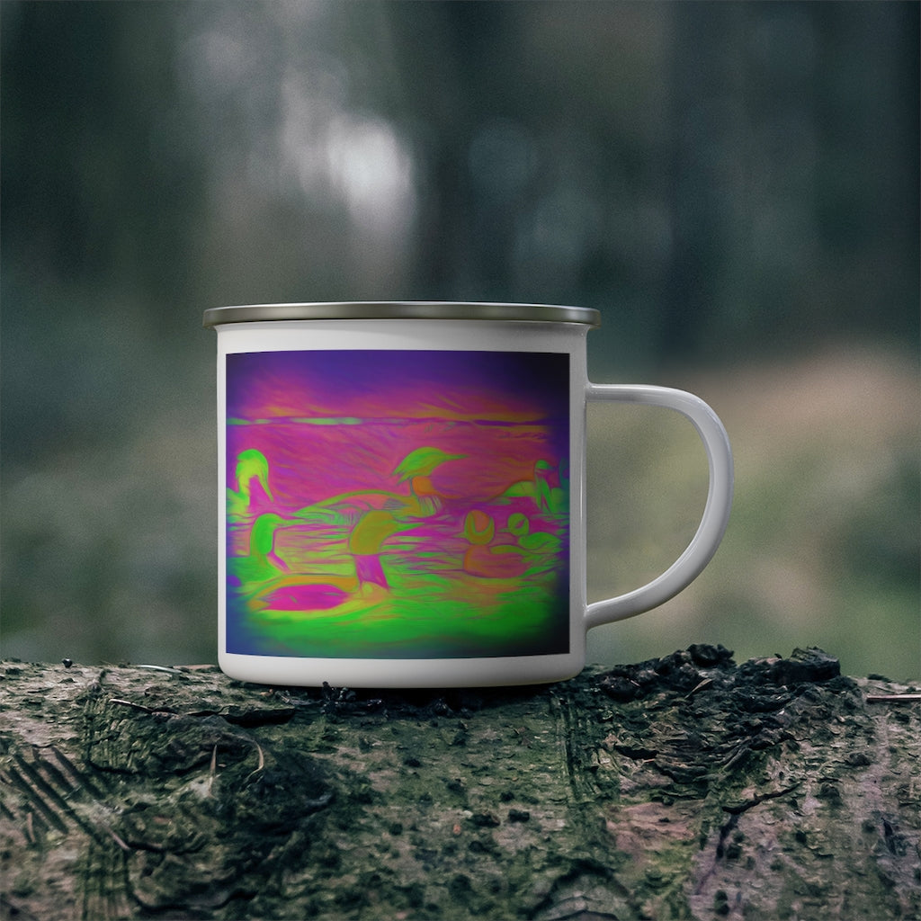 Ducks Enamel Camping Mug