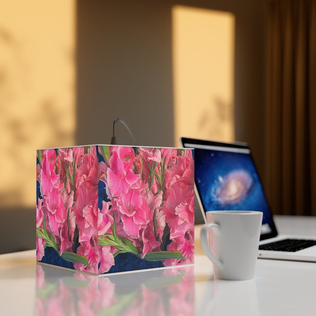 Pink Gladiolas Personalized Lamp