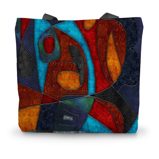 Abstract With Heart Canvas Tote Bag
