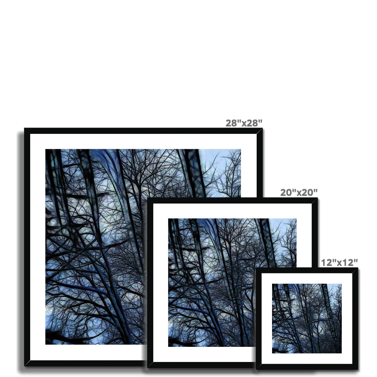 Twilight Icicles Framed & Mounted Print