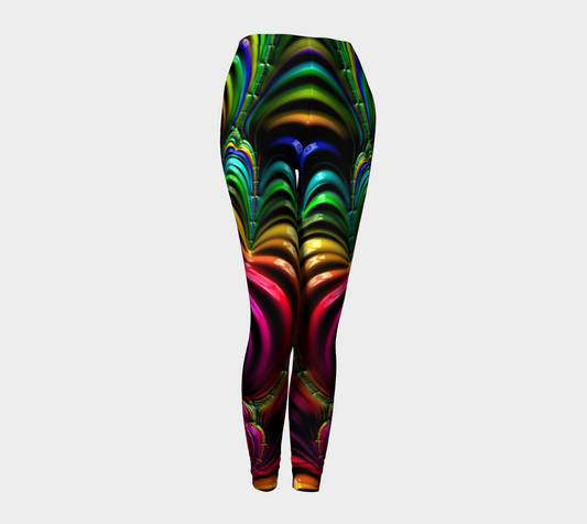 Curly rainbow Fractal Leggings