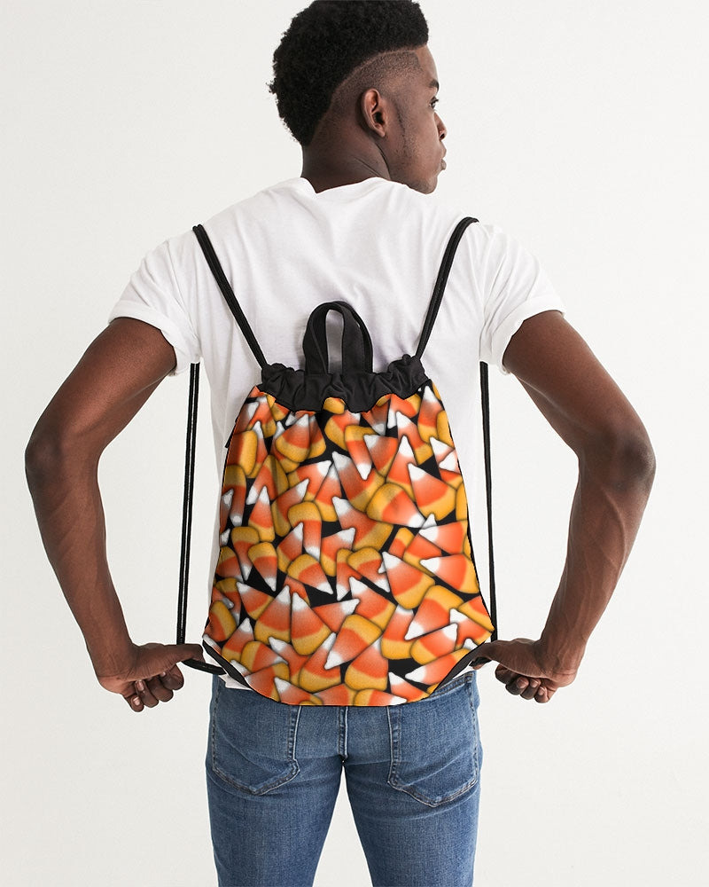 Candy Corn Pattern Canvas Drawstring Bag