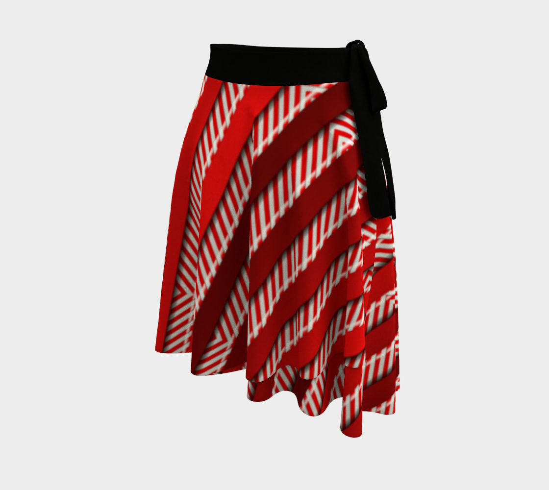 Peppermint Stripes Wrap Skirt