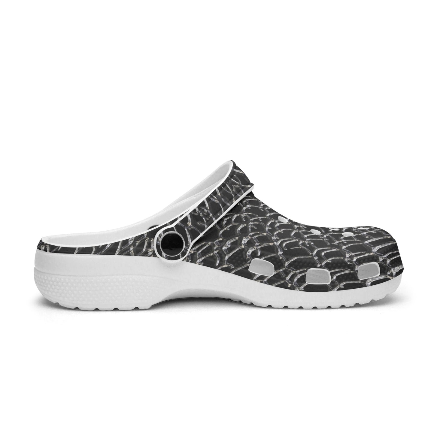 Silver Chainmail 413. All Over Printed Clogs