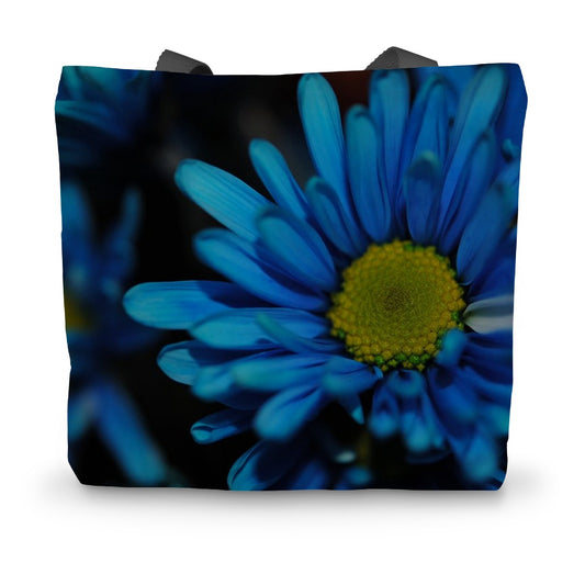 Blue Daisy Canvas Tote Bag