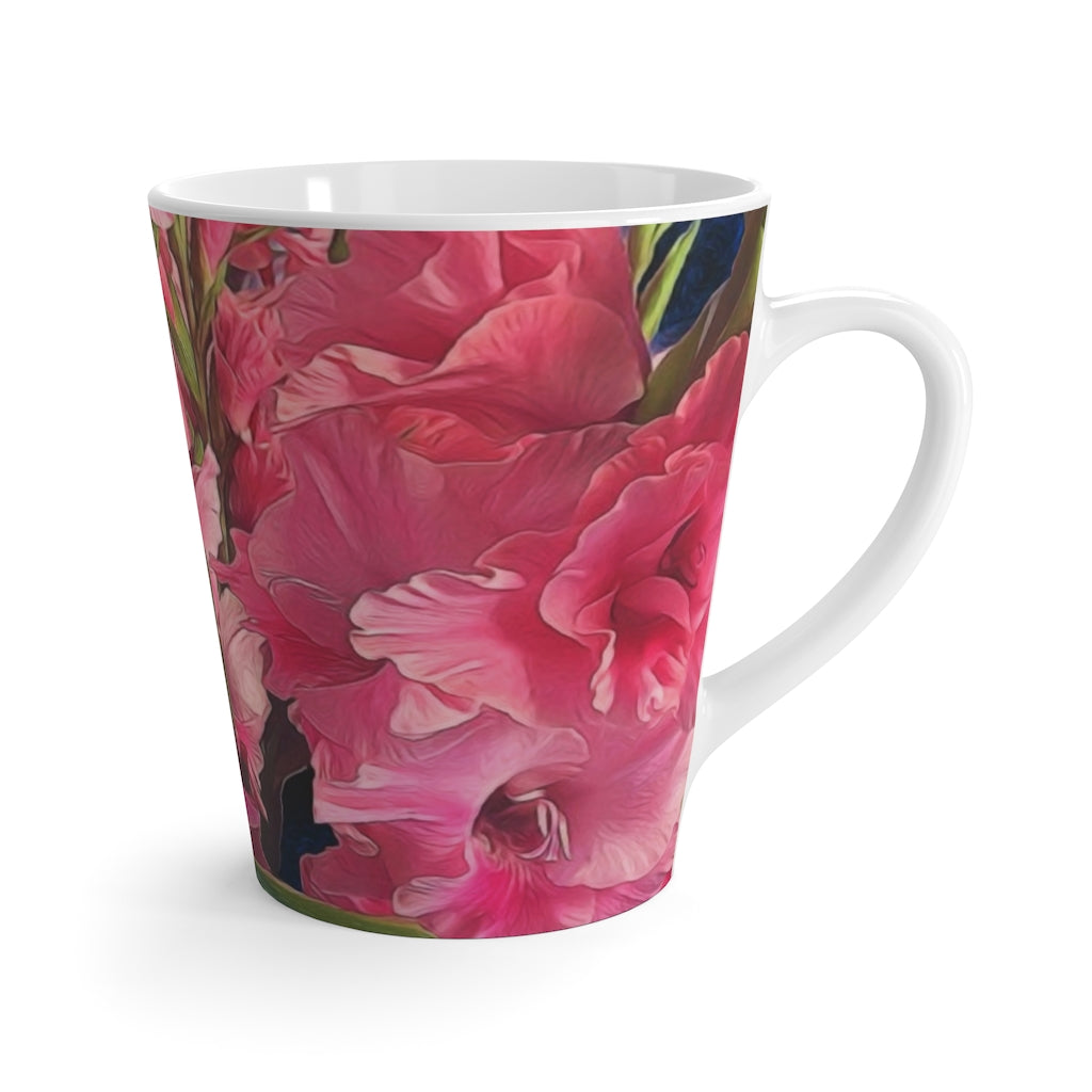 Pink Gladiolas Latte mug