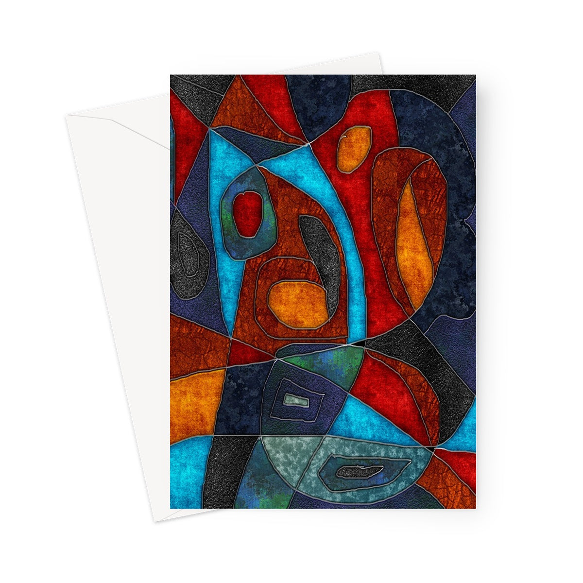 Abstract With Heart Greeting Card