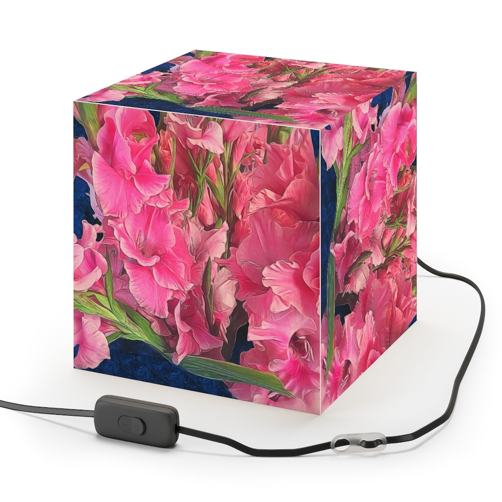 Pink Gladiolas Personalized Lamp