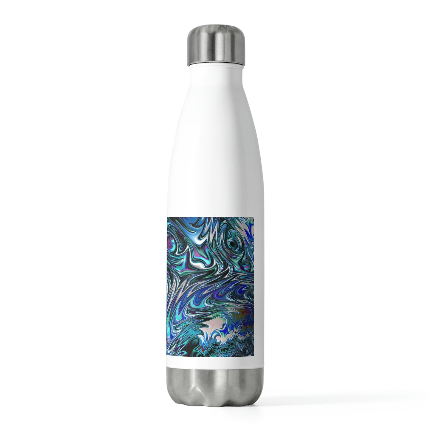 Blue Swirl Fractal 20oz Insulated Bottle