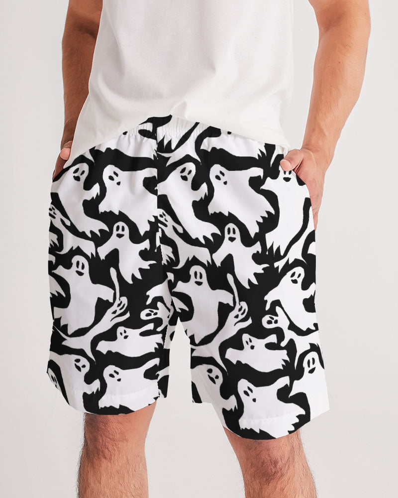 Ghosts Pattern Men's Jogger Shorts