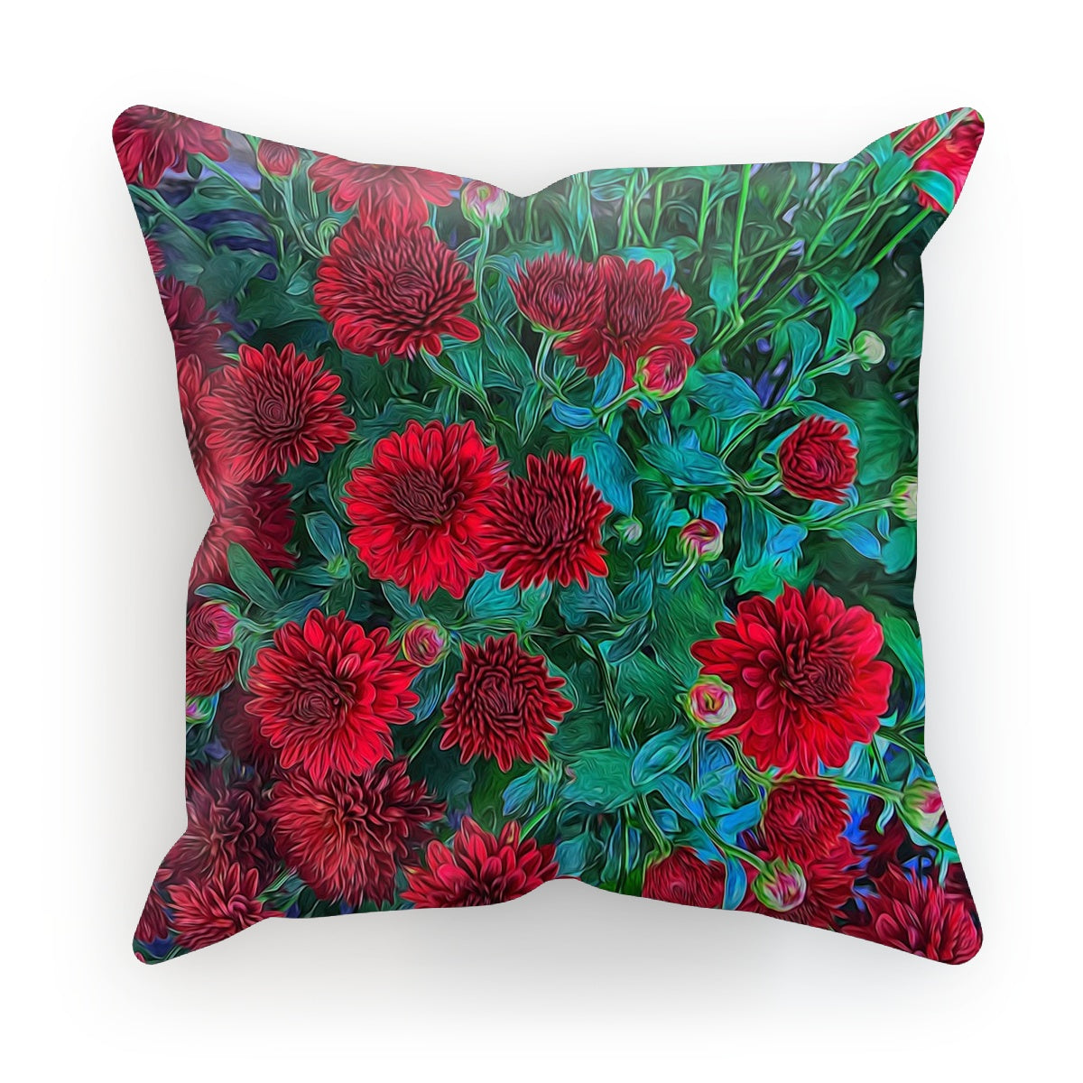 Red Mums Cushion