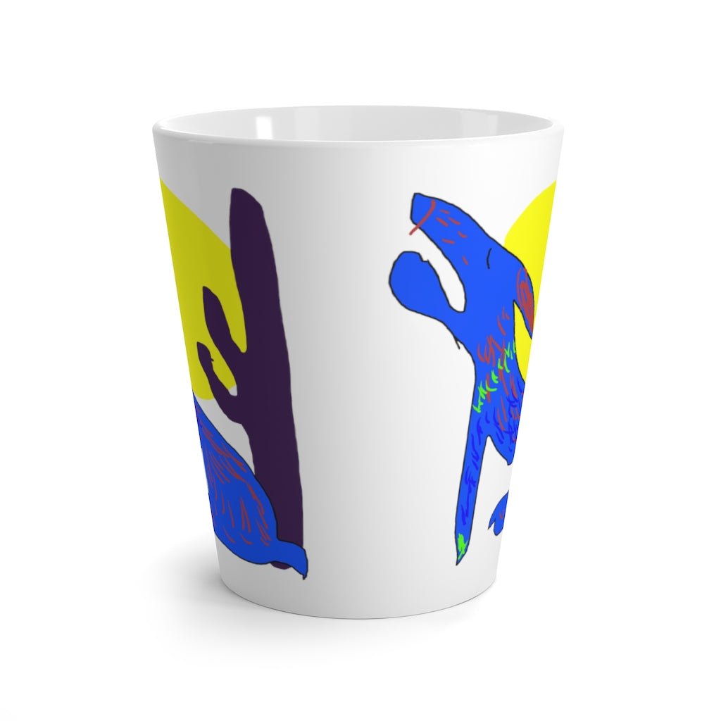 Blue Coyote Latte mug