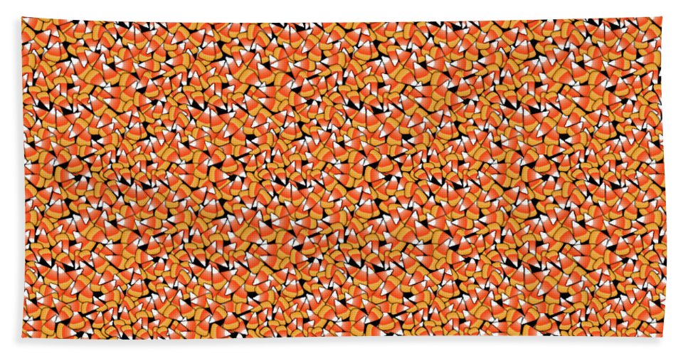 Fall Candy Corn Pattern - Beach Towel