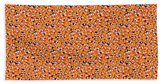 Fall Candy Corn Pattern - Beach Towel