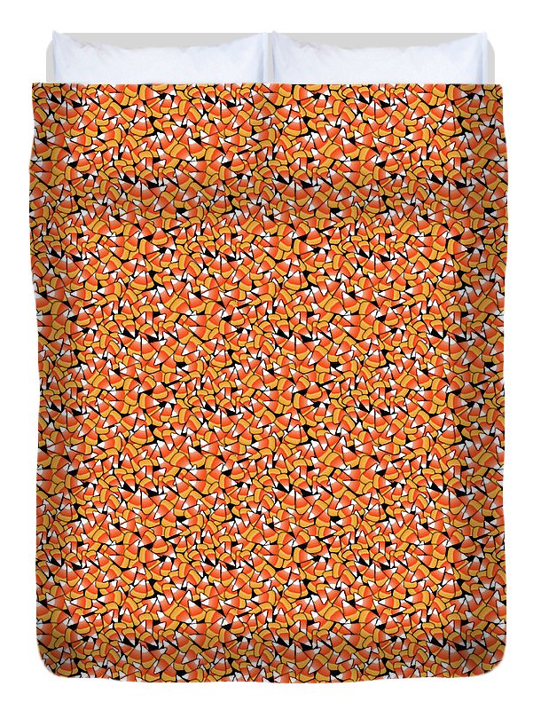 Fall Candy Corn Pattern - Duvet Cover