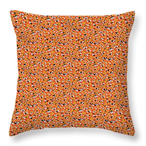 Fall Candy Corn Pattern - Throw Pillow