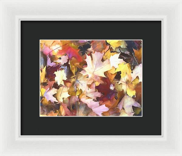 Fall Leaves Bright - Framed Print