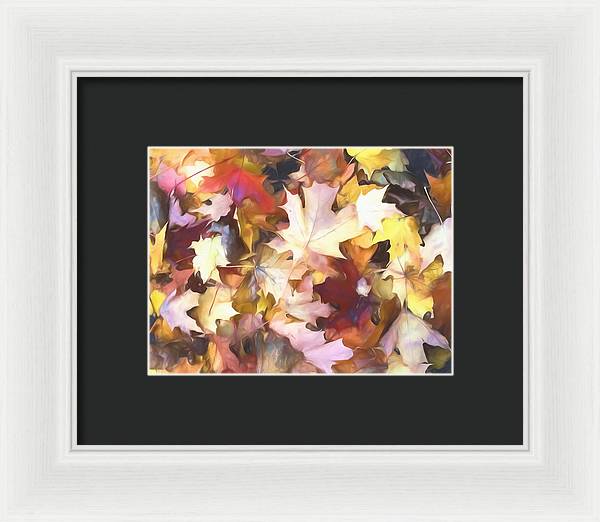 Fall Leaves Bright - Framed Print