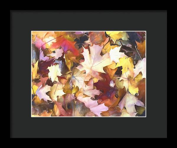 Fall Leaves Bright - Framed Print