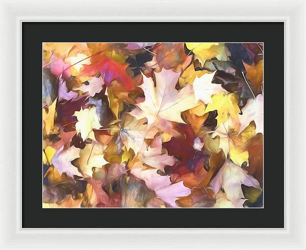 Fall Leaves Bright - Framed Print