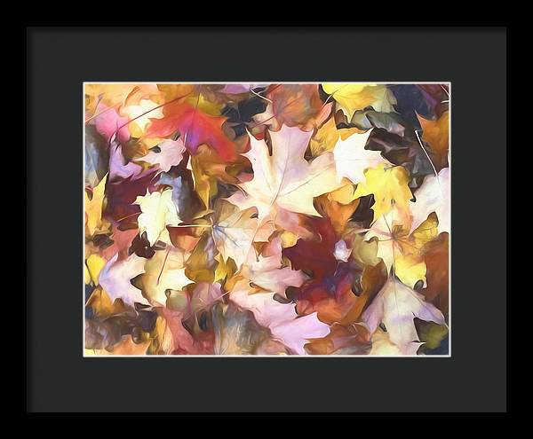 Fall Leaves Bright - Framed Print