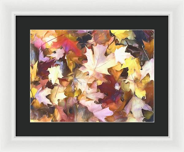 Fall Leaves Bright - Framed Print